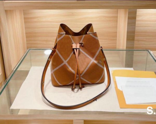 

designers bags neonoe bucket handbags flower purses fashion women tote handbag letters genuine leather luxurys shoulder bags, Black;red