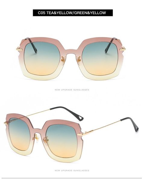 

sunglasses women oversize square gradient glasses outdoor sport, White;black