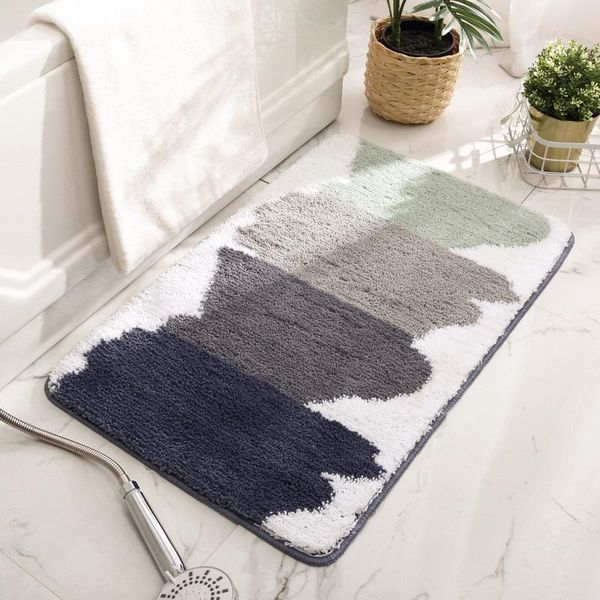 

home bath mat nordic bathroom carpet water absorption non-slip entrance door bedroom rug toilet floor mats