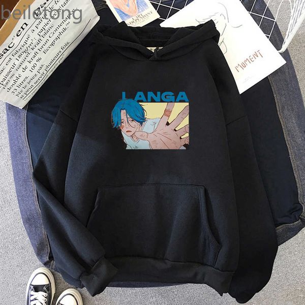 

anime sk8 the infinity - langa skate hoodie men hip hop streetwear cartoon skateboard hooded women sweatshirts spring funny y0820, Black