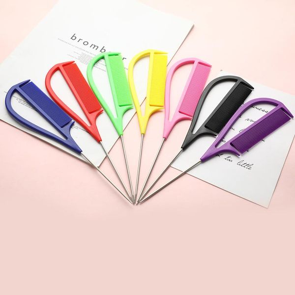 

hair brushes carbon fiber pointed tail comb anti-static professional hairdressing teasing stylist tools cutting, Silver