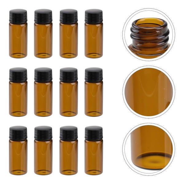 

storage bottles & jars 15pcs reagent essential oil sample (brown) 10ml