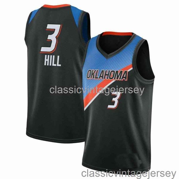 

george hill #3 75th anniversary swingman jersey stitched mens women youth xs-6xl basketball jerseys, Black