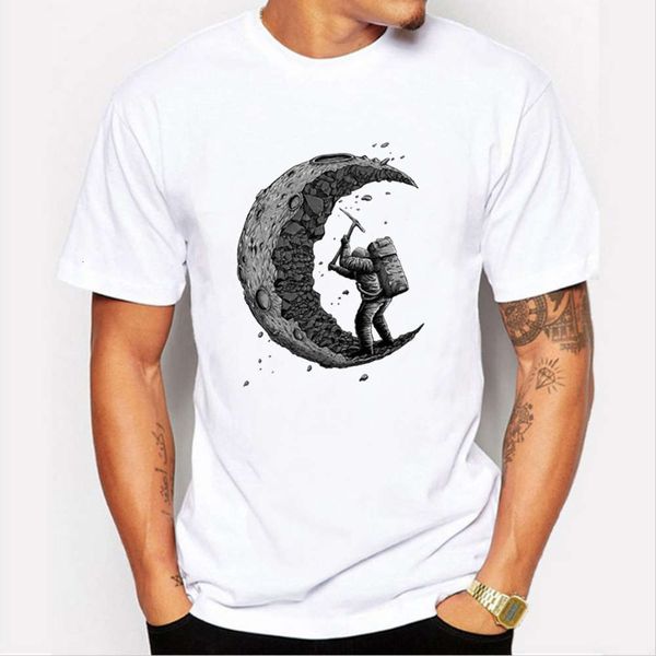 

men's short sleeve printing loose and thin men's white t-shirt, White;black
