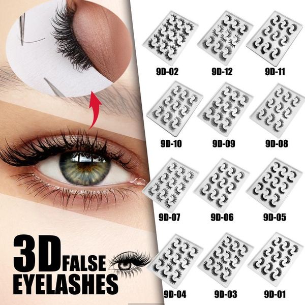 

mink false eyelashes thick 3d 9 pairs of imitation