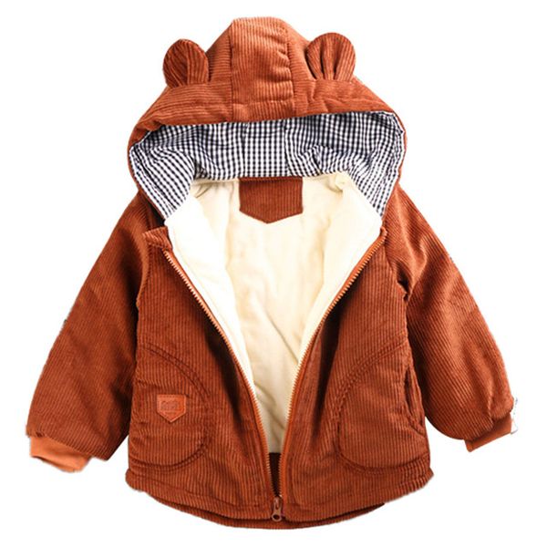 

2021 new coat for girls autumn winter infants children warm jacket hooded coats toddler kids cotton jacket for boys 1-2-3-4 year, Blue;gray