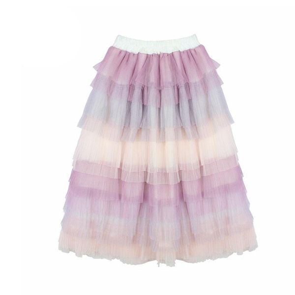 

skirts fancy baby toddle kids clothes girls patchwork long tutu skirt girl princess birthday party dance tutus pettiskirt 0-14t, Blue