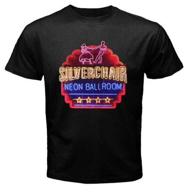 

new silverchair neon ballroom men's black t-shirt size s to 3xl, White;black