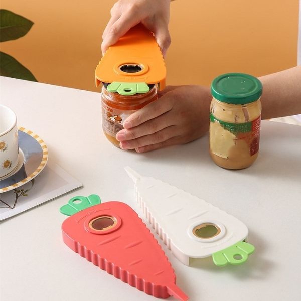 Carota Multi-Purpose Opener Jar Can Beer Bottle Opener Tool con magnete e gancio appendibile Utensili da cucinaT2I53178