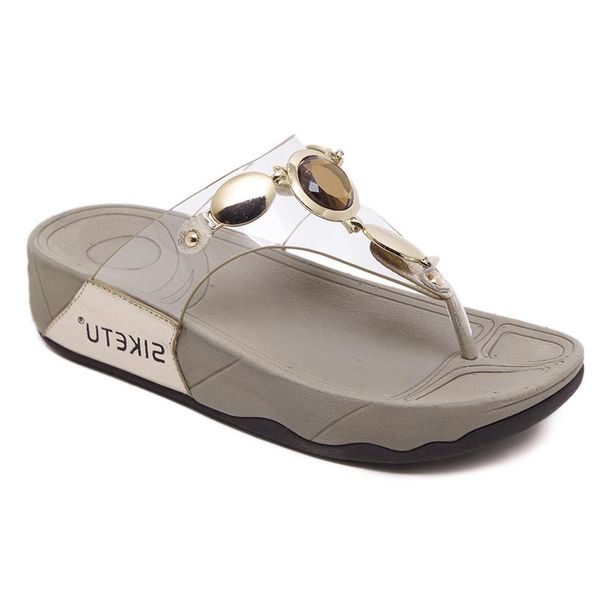 

slippers flat print ladies comfortable breathable shoes 2021 female beach fashion party sandals summer outdoor leisure, Black