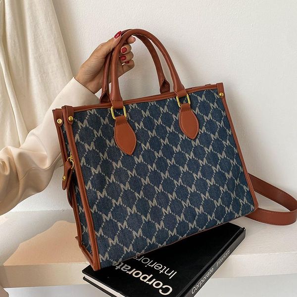 

evening bags 2021 letter designer canvas crossbody shoulder bag retro female trendy handbag luxury big fashion tote