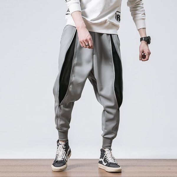 

mens joggers pants baggy hip hop japanese fashion streetwear men casual korean street style harajuku sweatpants homme men's, Black