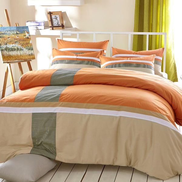 

bedding sets simple twin  king cotton set duvet cover pillowcase flat bed sheet or fitted bedspreads bedclothes bedroom