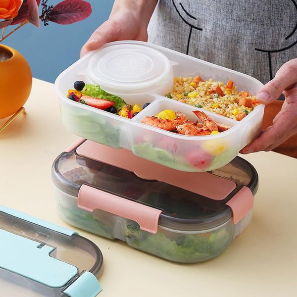 

dinnerware sets separate lunch box bento portable leakproof fresh microwae heating container storage for school kids office