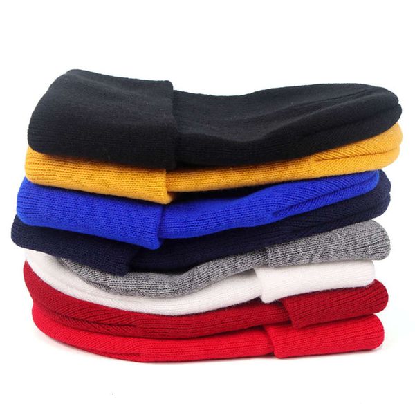 

hat autumn and fashion solid color knitted hat pullover wool hip hop, Blue;gray