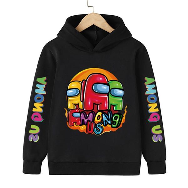

men's hoodies & sweatshirts spring product anime children's hoodie cartoon print pullover teenager sweatshirt hip hop kids long sl, Black