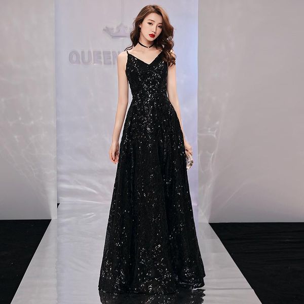 

party dresses black evening dress women's style of noble fashion banquet in 2021 with slim backless prom haute couture, White;black