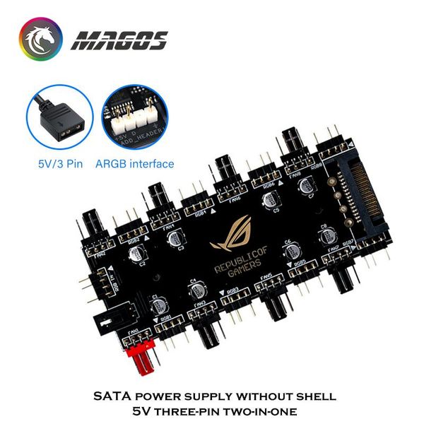 

rgb hub, 8x headers + pwm 4pin connector, sata power supply, m/b sync fans & coolings