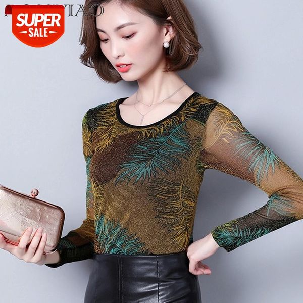 

aossviao 2021 spring floral shirt print female slim women shirts full sleeve womens o-neck blouse korean fashion clothing #x92b, White