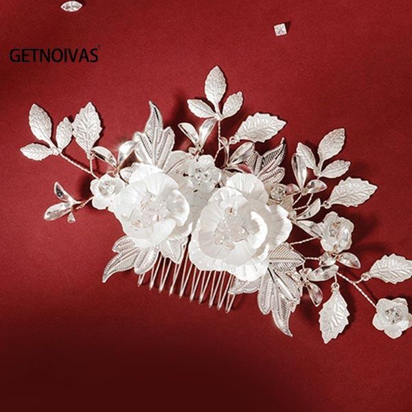 

hair clips & barrettes fairy hairband sweet beauty handmade brides rose flower leaves silver color rhinestones simple wedding formal dress c, Golden;silver