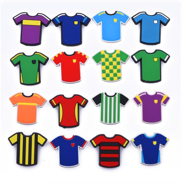 

custom cartoon souvenir designer pvc shoe charm football team logo sports garment shoe decoration, White;pink