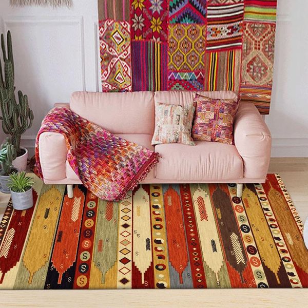 

bohemian color geometric ethnic style living room bedroom kitchen bedside carpet floor mats carpets