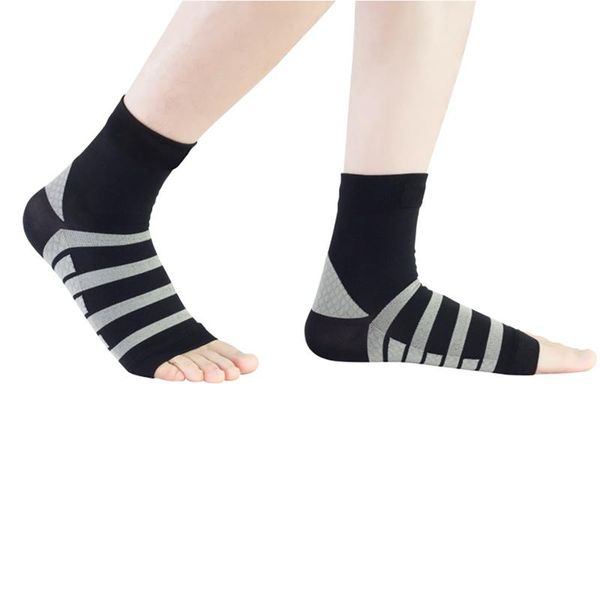 

ankle support zebra stripe 1 pair sport brace protector breathable anti-sweat compression feet wrap sleeve protection dance, Blue;black