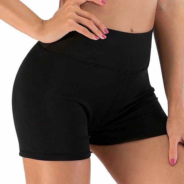 

yoga outfits running sports hip tight pants shorts black l size, White;red