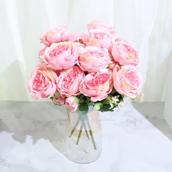 

decorative flowers & wreaths peony mariage artificial home decor wedding for decoration accessory diy fake flower desksilk 1 bouquet