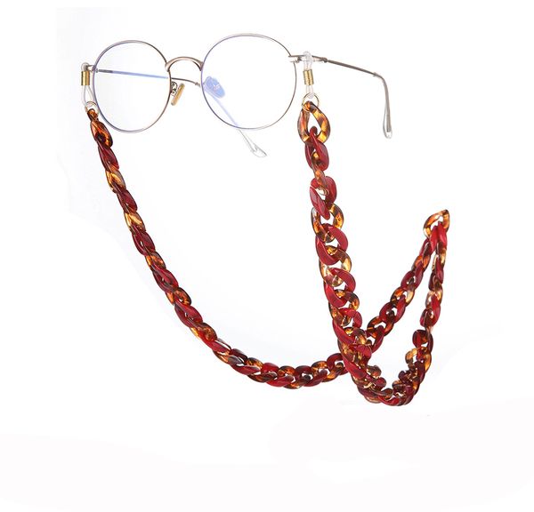 Акриловые очки цепь цепные очки Fashion Солнцезащитные очки ремешка для очков для женщин ремень повесить на шеи солнечные золотые цепи