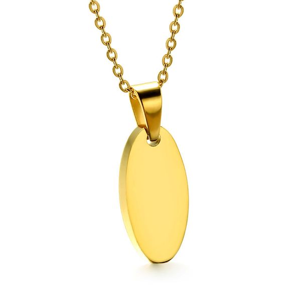 

stainless steel military tag pendant smooth oval dog tag pendant accessories marking