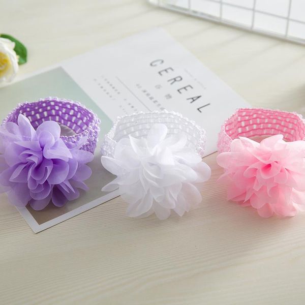 

3pcs/lot polyester baby headband hair scarf elastic band children kid head wrap accessories, Slivery;white