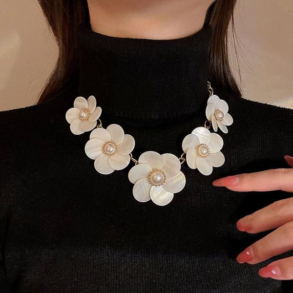 

chains kpop pearl necklace for women aesthetic steampunk streetwear choker,vintage boho cuban link chain goth accessories womens., Silver