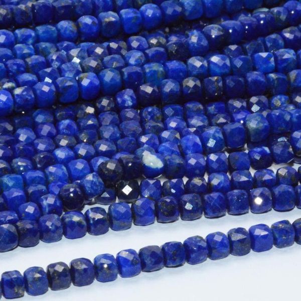 

other natural lapis lazuli faceted irregular cube bead 4mm