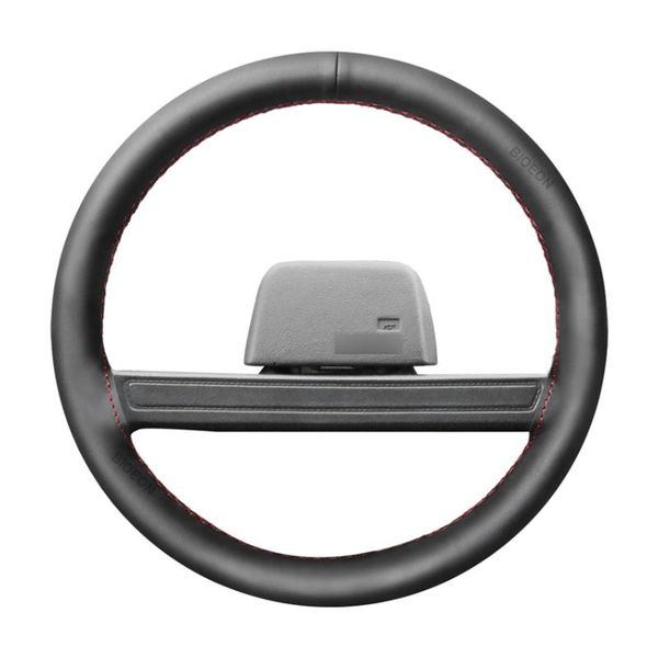 

steering wheel covers hand-stitched black pu artificial leather car cover for lada samara forma 2108 2109 2115 2113 2114 saloon volumes