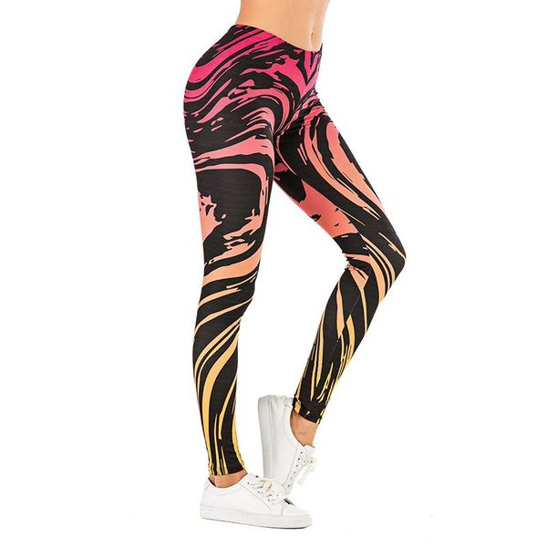 

women's leggings red circle 3d digital printing pant for women female clothing high waist milk silk trousers push up running gym fitnes, Black