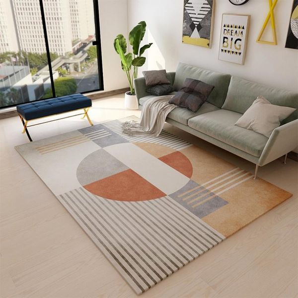 

carpets modern printed geometric bohemian style carpet table bedside children's play mat crystal velvet non-slip area living room