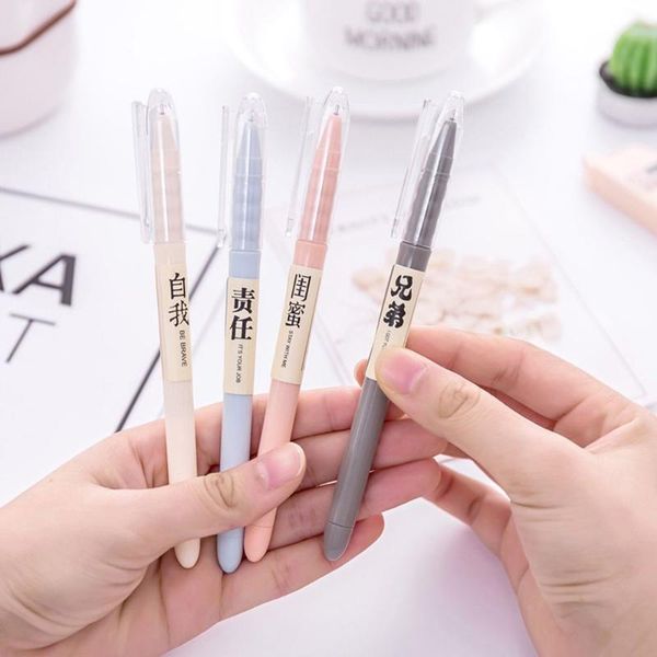 

gel pens pen creative 0.5mm refill black ink stationary kawaii cute korea japanese kawai cartoon office school