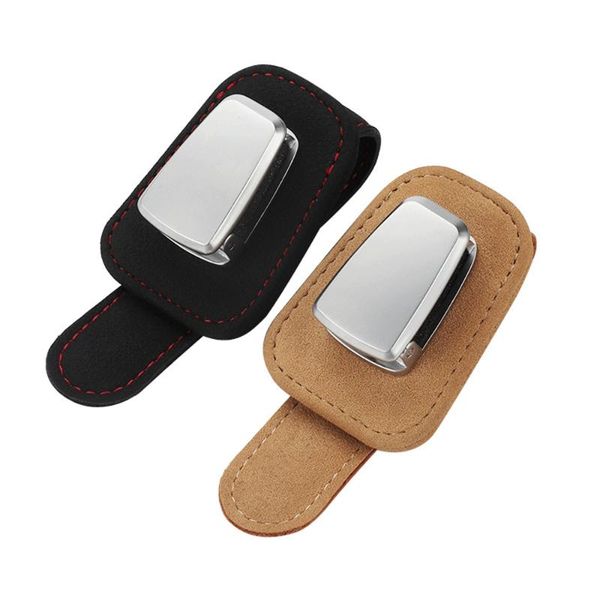 

other interior accessories car assessoires sunglasses case automobile glasses clip suede leather multi-function d holder