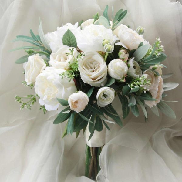 

wedding flowers silk bouquet bridal boho artificial natural accessories