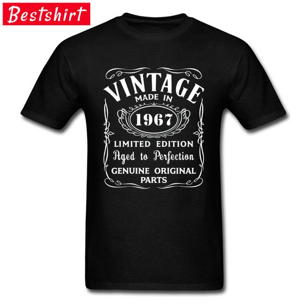 

ccccsportDesign Father T Shirt Vintage Made In 1967 Genuine Original Mens Birthday T-shirts Big Size Fashion Tops Tees Streetwear Men, No print price