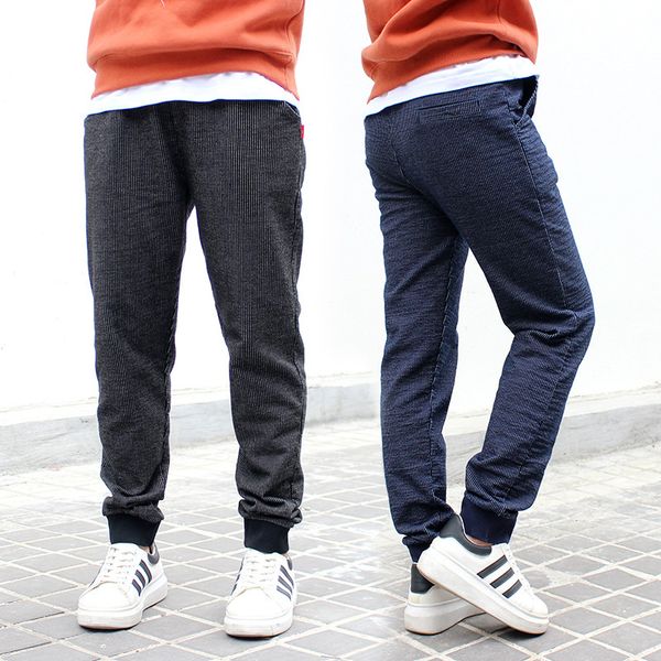 

fashion slim fit gray plaid stripe casual harem pants kids teen boy trousers 4 5 6 7 8 9 10 11 12 12 14 year boys sport joggers 793 v2, Blue