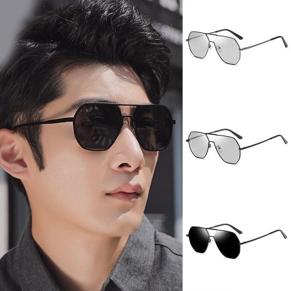

fashion sunglasses frames pochromic fishing polygonal vintage oversized outdoor vacation eye glasses with alloy frame for driving xin, Black