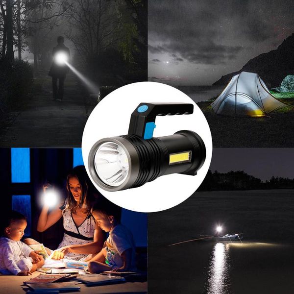 

flashlights torches super bright portable hand light usb rechargeable abs outdoor camping working waterproof emergency night lamp