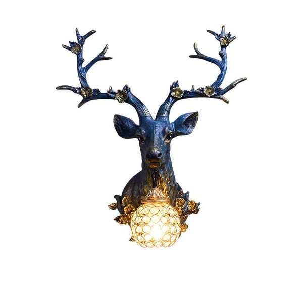 

wall lamps vintage kitchen decor led loft resin deer attic aisle living room bedroom sconce light home vanity