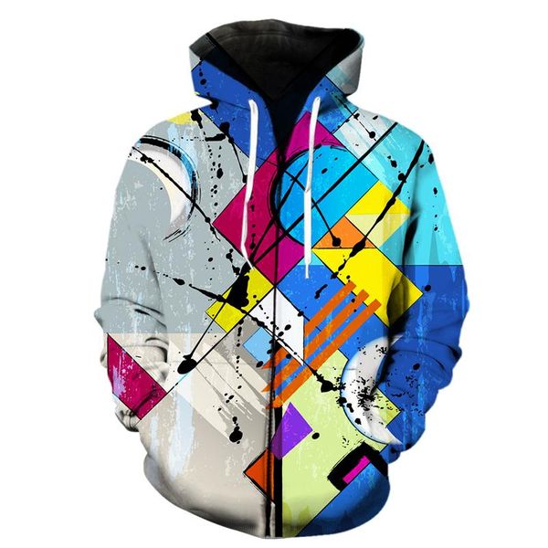 

men's hoodies & sweatshirts 2021 autumn winter men and women zipper 3d printing children harajuku sweatshirt fashion casual pullover st, Black