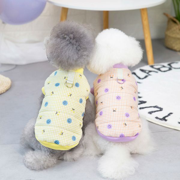 

pet cloth dog autumn winter cotton teddy small pet 21 smiling face vt