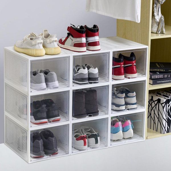 

big size shoe box storage organizers stackable clear rack drawer @ls clothing & wardrobe