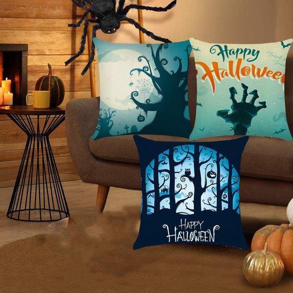 

cushion/decorative pillow 3pcs linen cover halloween printing throw bedroom office