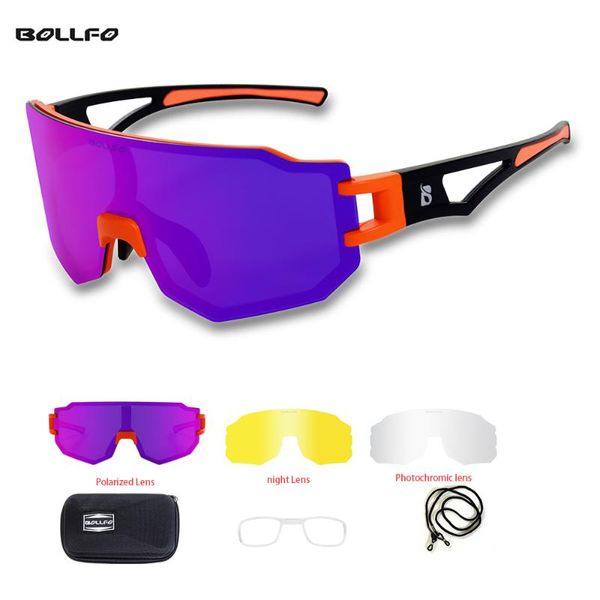 

outdoor eyewear 3 lens men women's pochromic cycling sunglasses sports polarized sun glasses mountain road bike mtb bicycle goggles